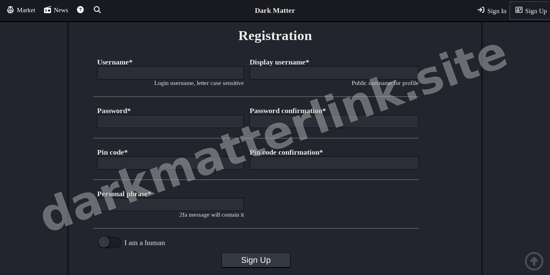 Account Registration Page